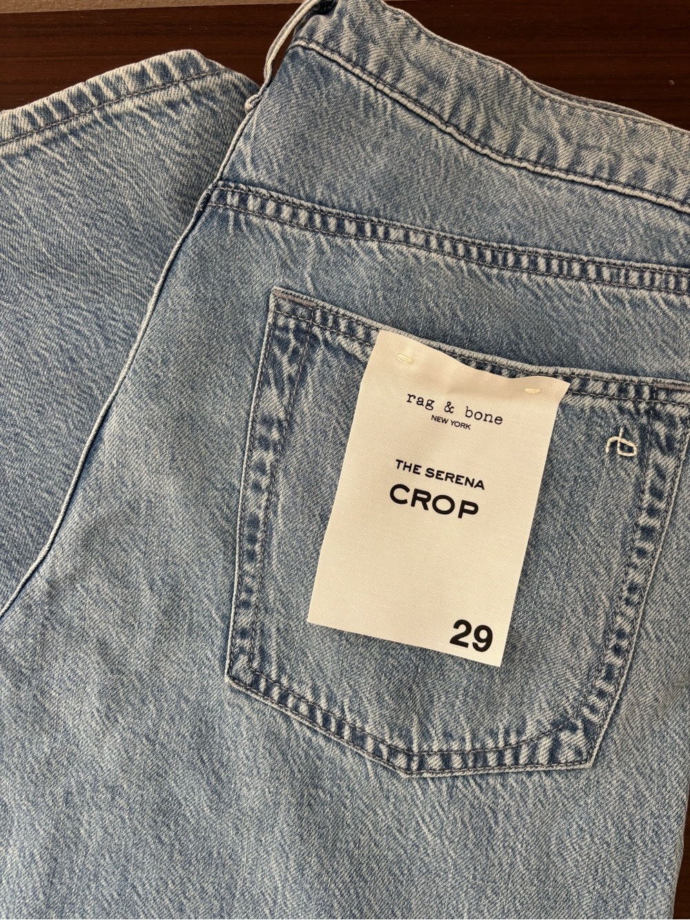rag & bone Serena Crop Light Wash Denim Jeans - Picture 1 of 9